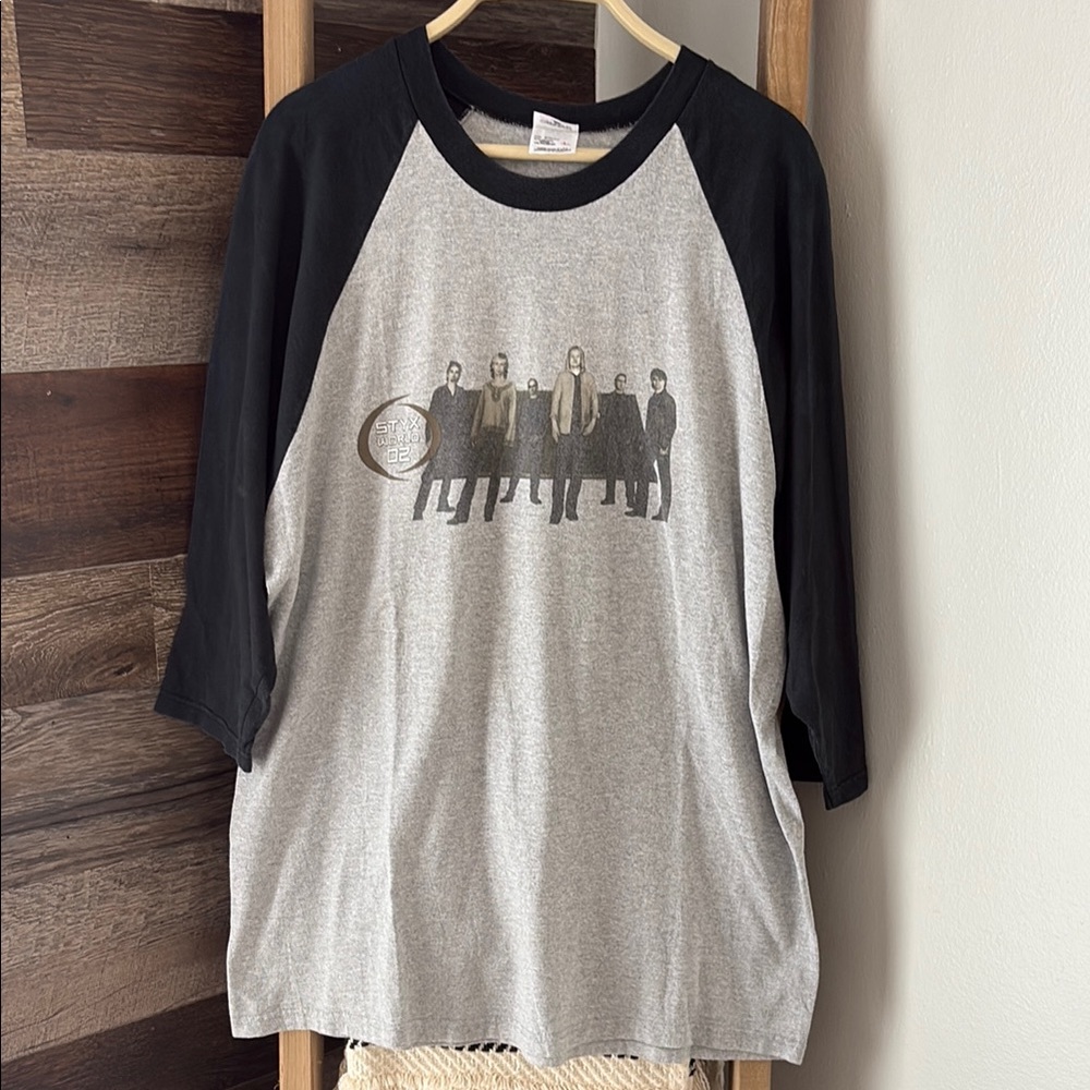 2002 Styx World Raglan Tee